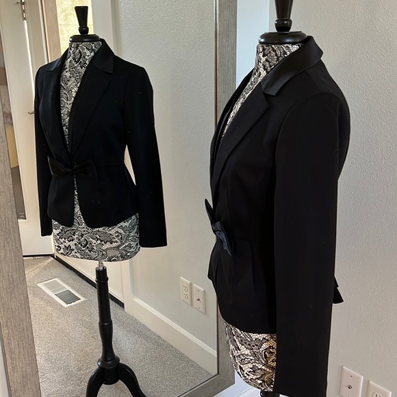White House Black Market Black Jacket Size 4 - Picture 8 of 14